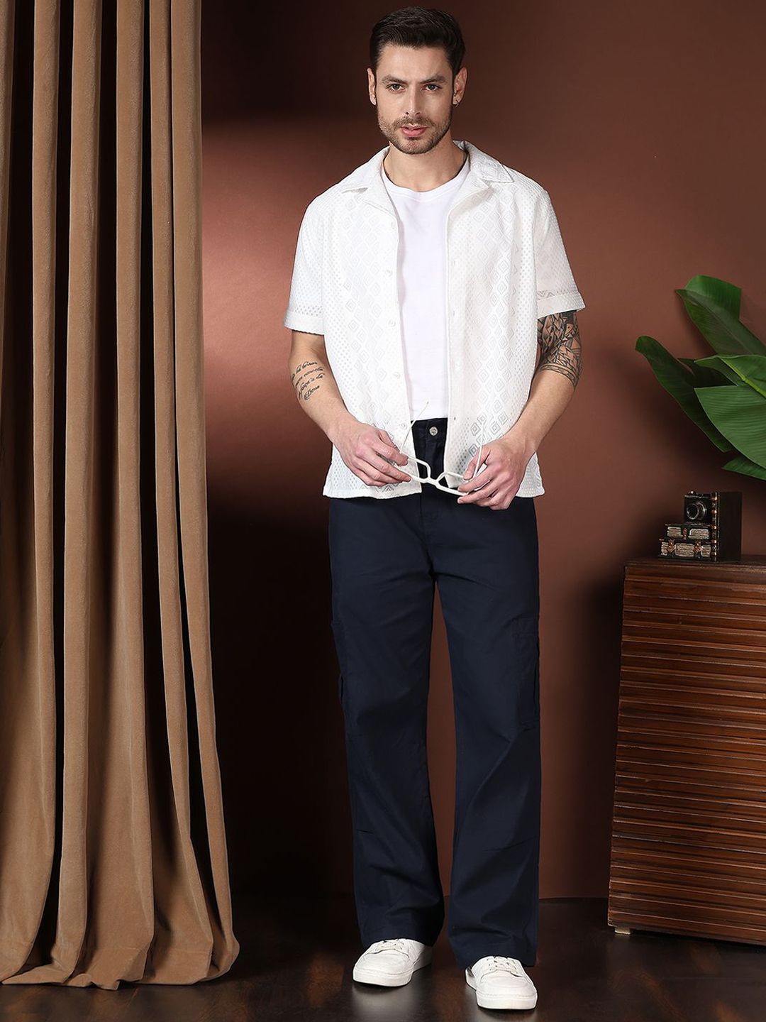 Kotty Men Relaxed Easy Wash Cargos Trousers