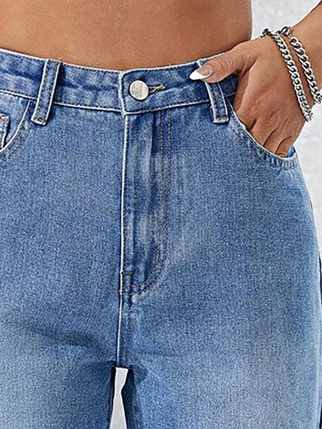 Kotty Women Jean Straight Fit High-Rise Stretchable Jeans
