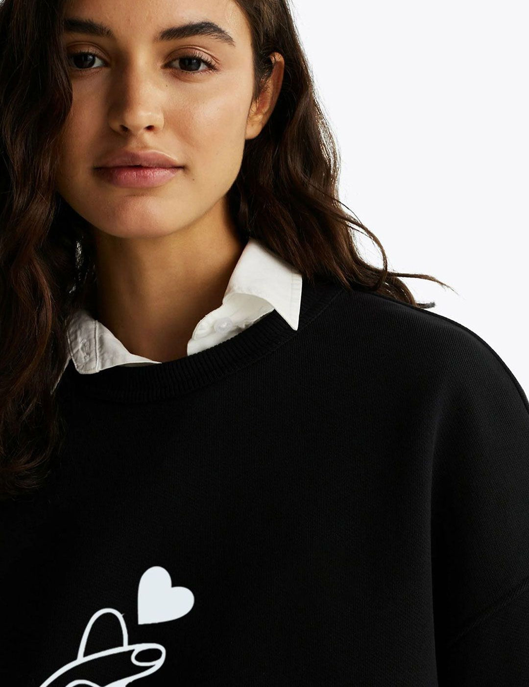 Kotty Women Graphic Printed Round Neck Long Sleeves Pullover Sweatshirt