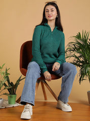 Kotty Women Half Zipper Cotton Pullover