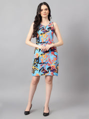 Kotty Print A-Line Women Mini Dress