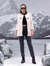 Kotty Women Mandarin Collar Overcoat