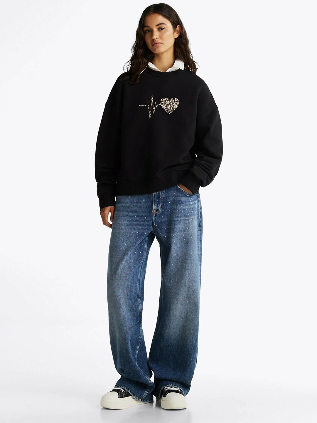 Kotty Women Graphic Printed Round Neck Full Sleeve Pullover Sweatshirt