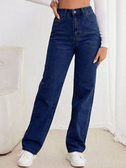Kotty Women Straight Fit High-Rise Stretchable Jeans
