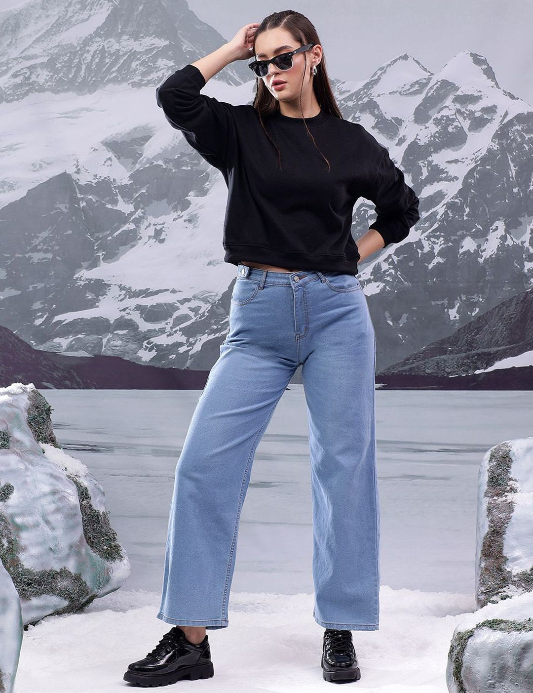 Kotty Women Round Neck Full Sleeves Cotton Sweatshirt