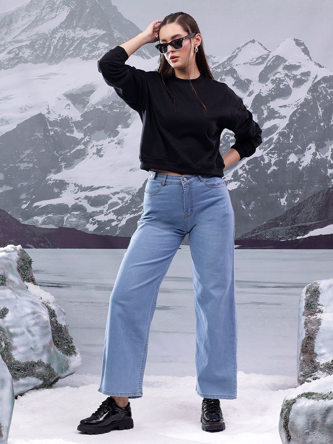 Kotty Women Round Neck Full Sleeves Cotton Sweatshirt