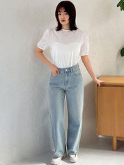 Kotty Women Jean Wide Leg High-Rise Stretchable Jeans