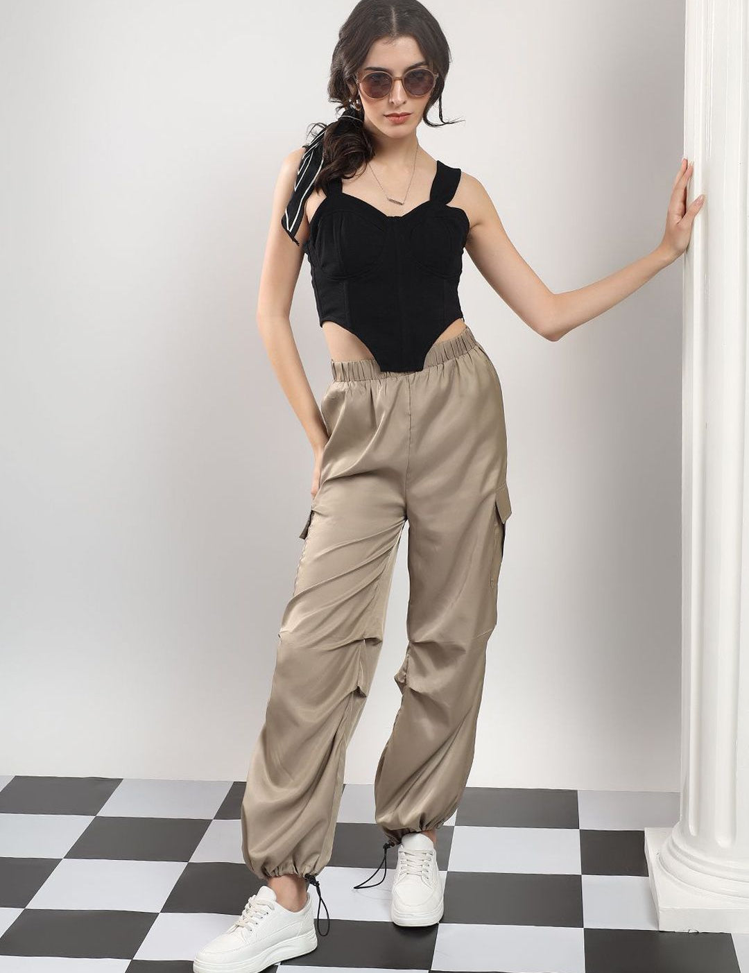 Kotty Women High-Rise Parachute Trousers