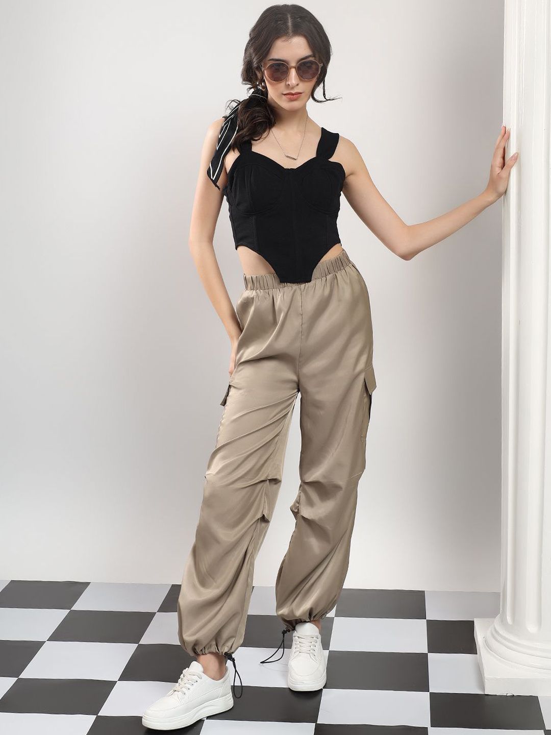 Kotty Women High-Rise Parachute Trousers