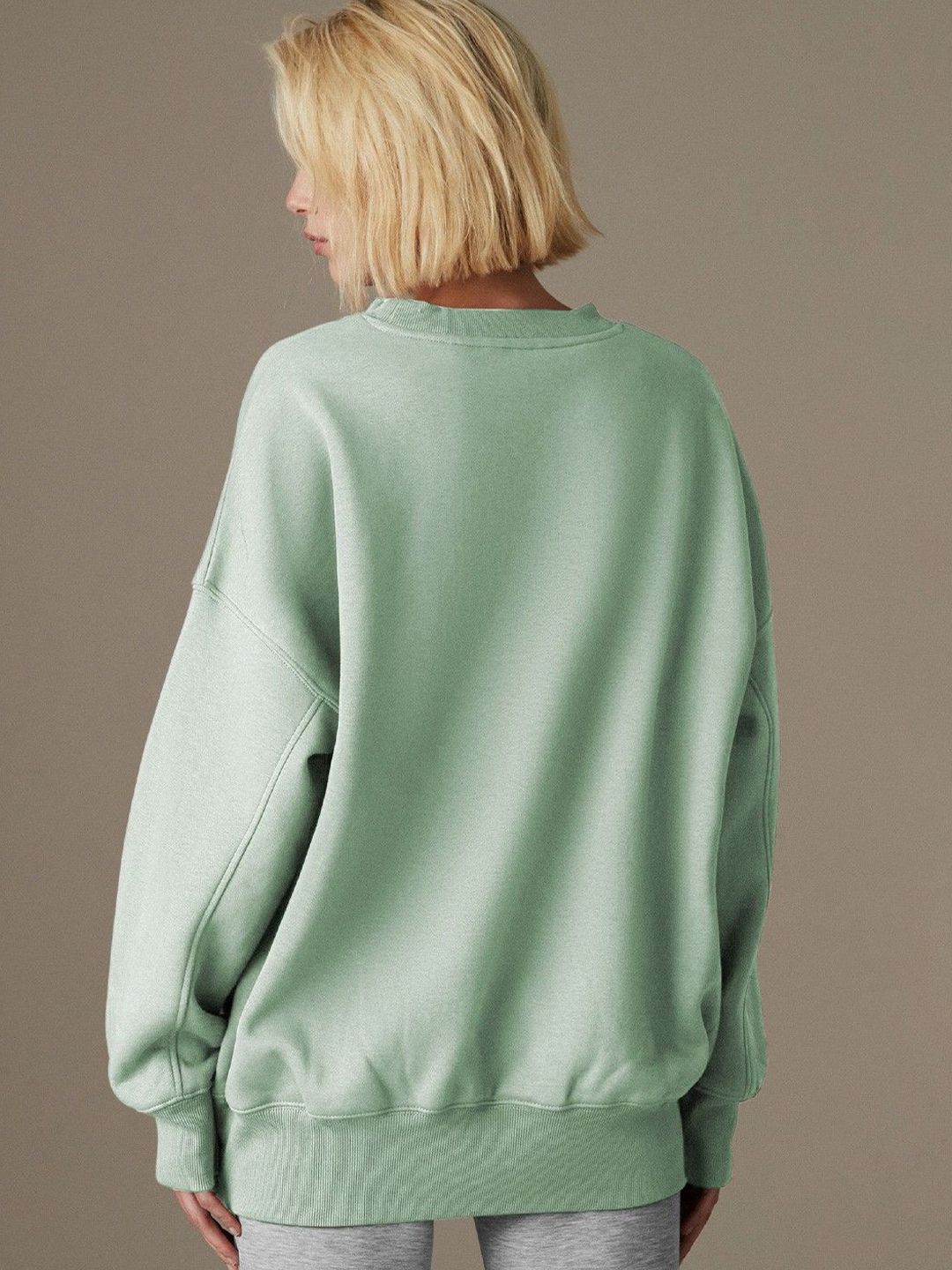 Kotty Women Round Neck Long Sleeves Cotton Pullover Sweatshirt