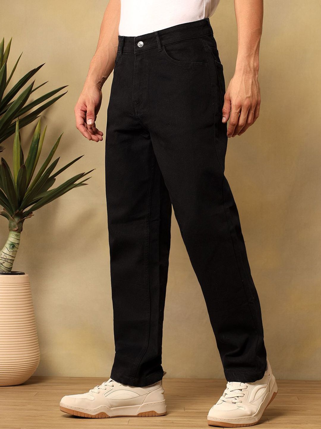 Kotty Men Regular Fit Mid-Rise Cotton Stretchable Jeans