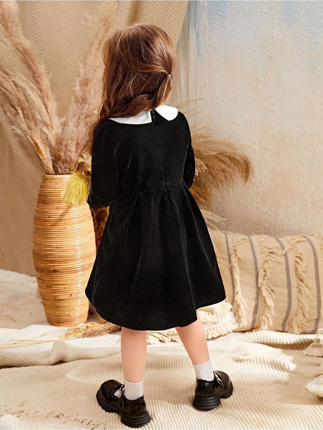 Kotty Peter Pan Collar Fit & Flare Midi Dress