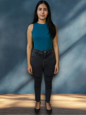 Kotty Women Regular Fit High-Rise Low Distress Light Fade Stretchable Jeans