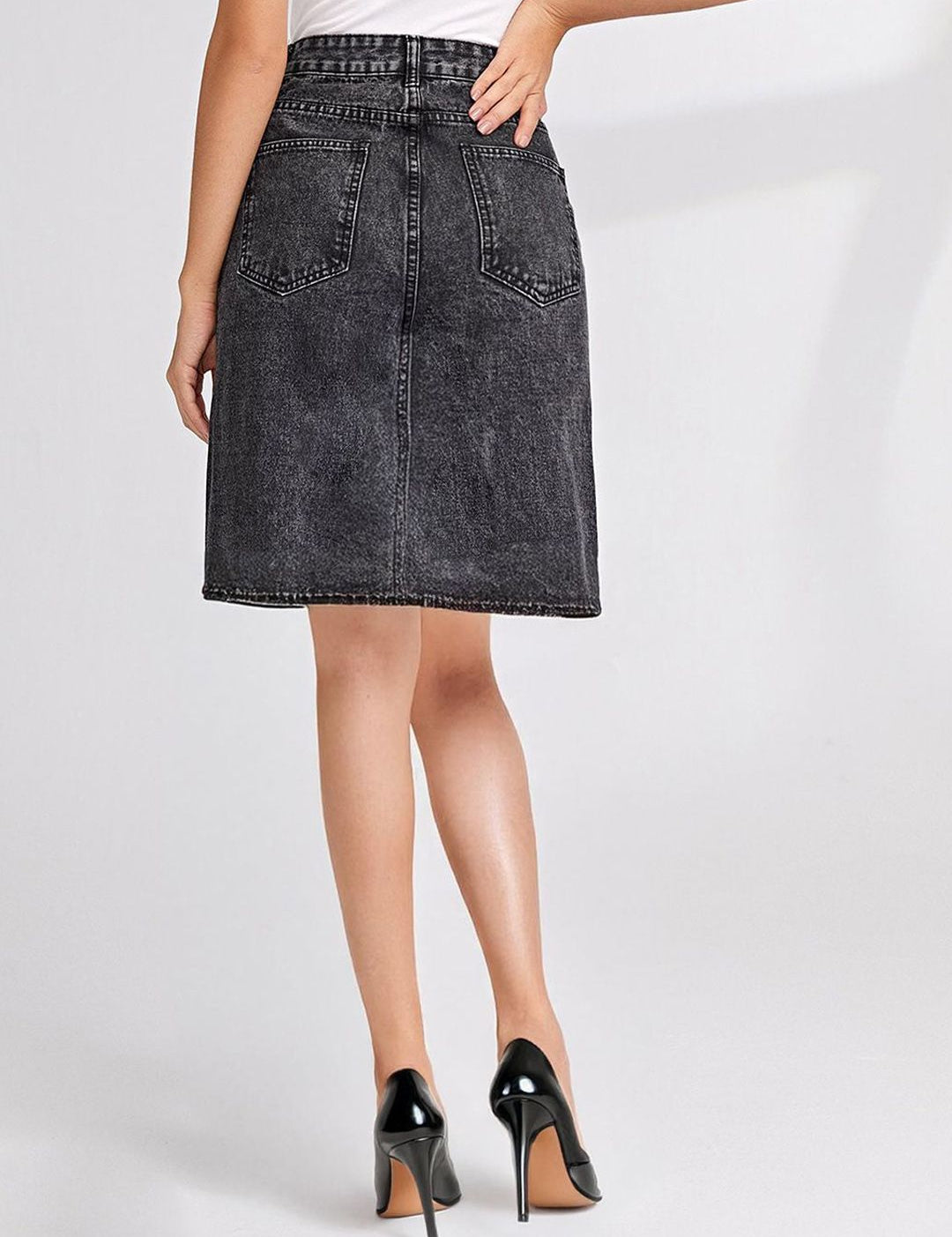 Kotty  Women Solid Pencil Knee-Length Skirt