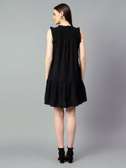 Kotty Solid Fit & Flare Sleeveless Dress