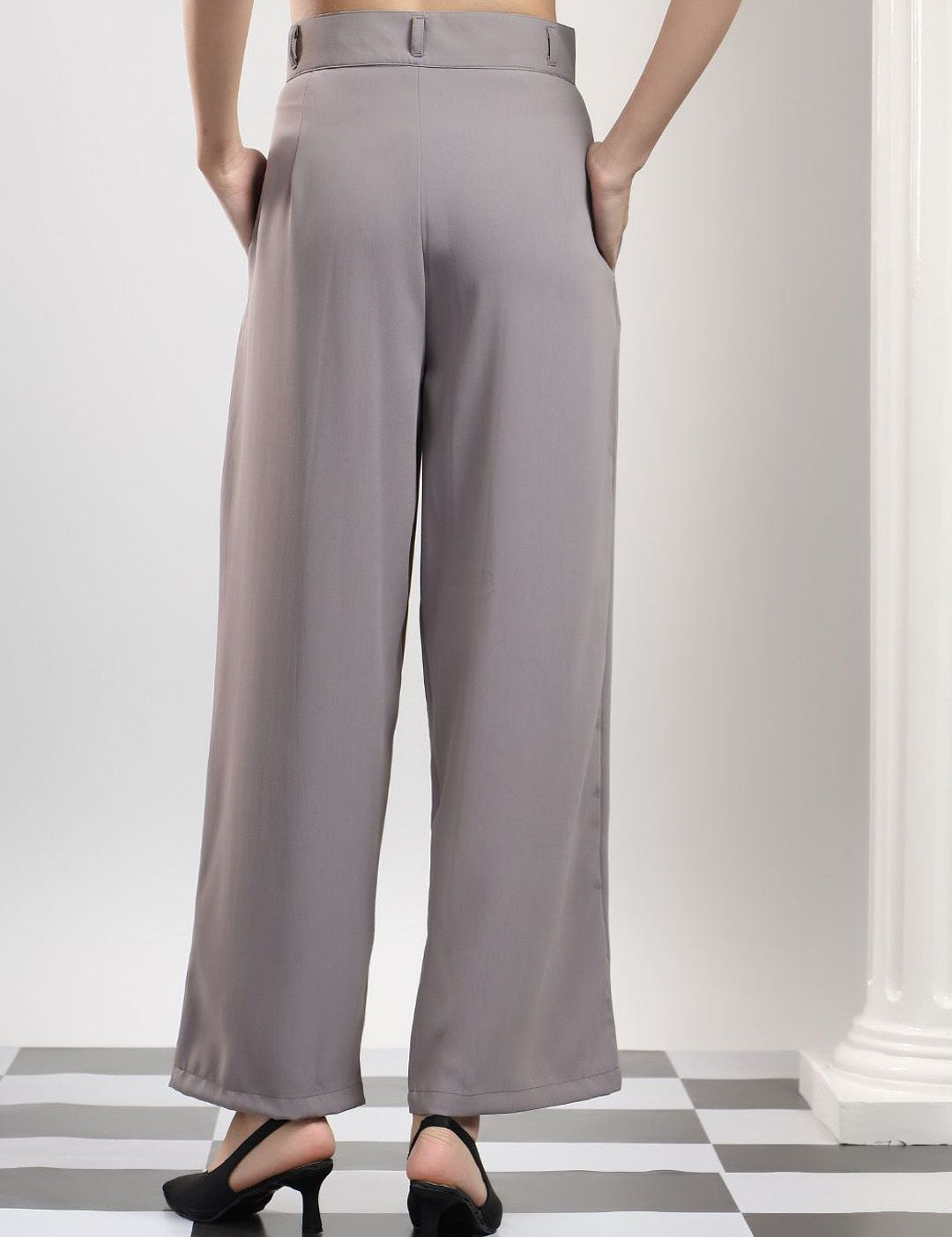 Kotty Women High-Rise Easy Wash Pleated Trousers