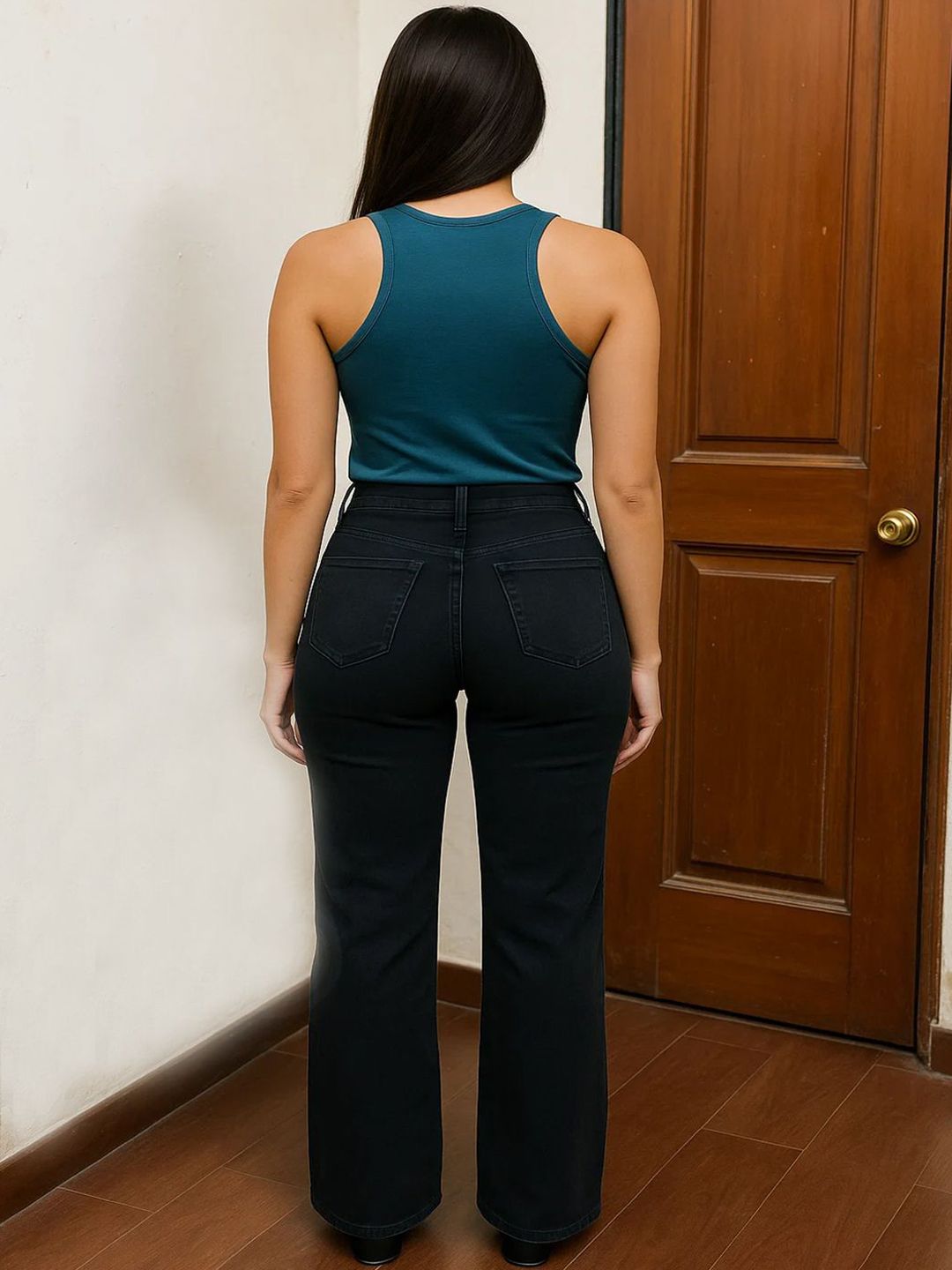 Kotty Women Straight Fit High-Rise Stretchable Jeans