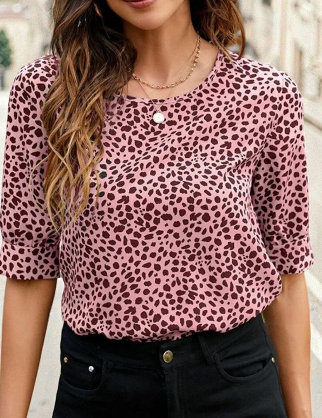 Kotty Printed Satin Regular Top