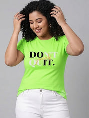 Kotty Women Typography Printed Cotton T-shirt