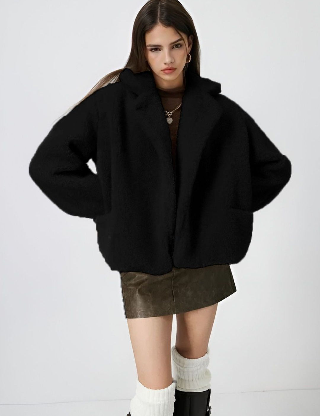Kotty Lightweight Open Front Lapel Collar Jacket