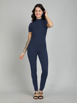Kotty Women Mock Neck Basic Jumpsuit