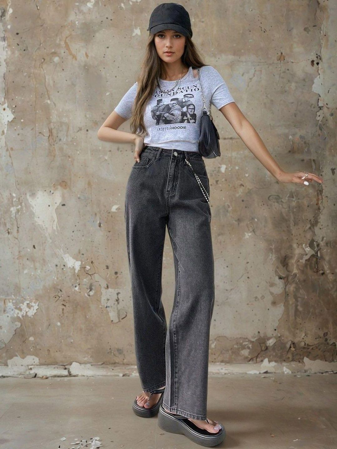 Kotty Women Cotton Straight Fit High-Rise Stretchable Jeans