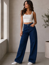 Kotty Women Black Jean Straight Fit High-Rise Stretchable Jeans