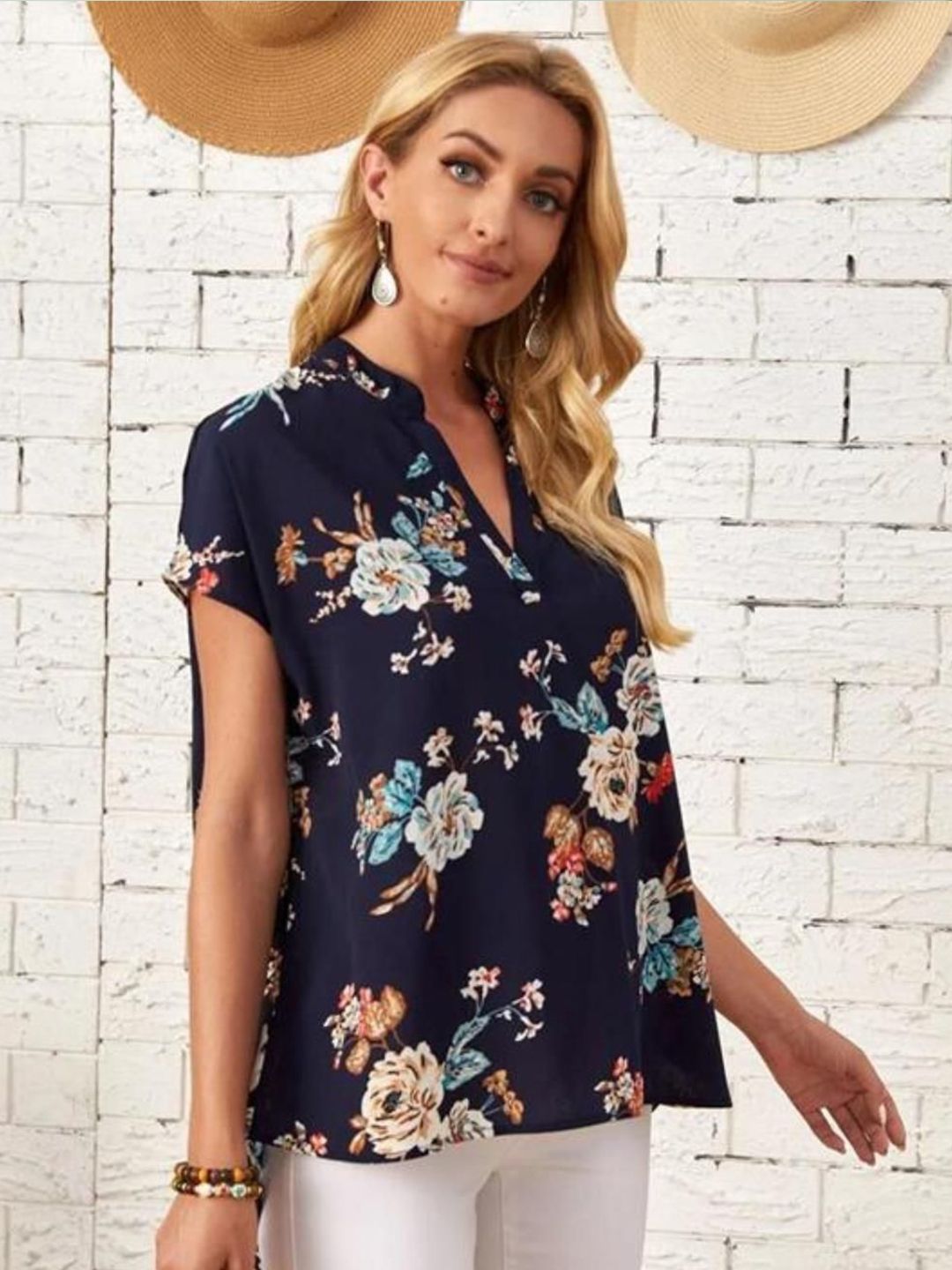 Kotty Women Floral Print Crepe Top