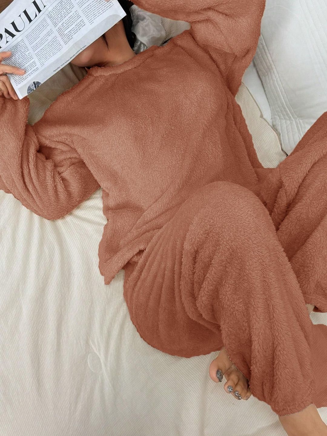 Kotty Women Round Neck Top With Pyjamas Night suits