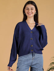 Kotty Women Long Sleeves Woolen Cardigan