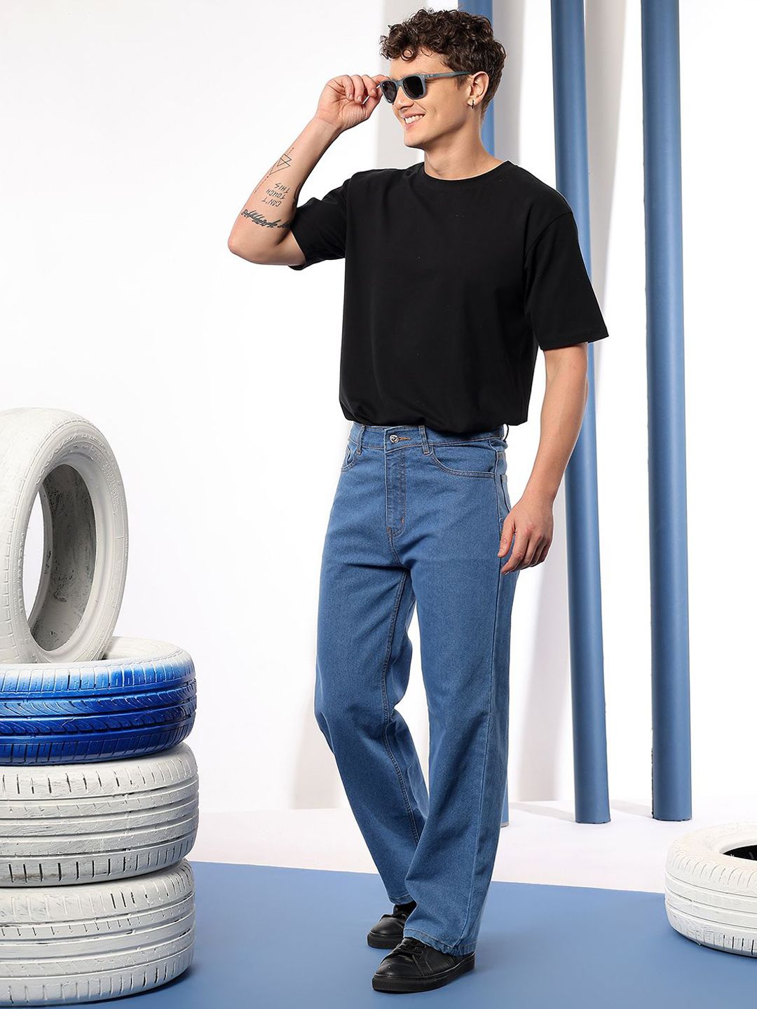 Kotty Men Comfort Regular Fit Mid-Rise Stretchable Jeans