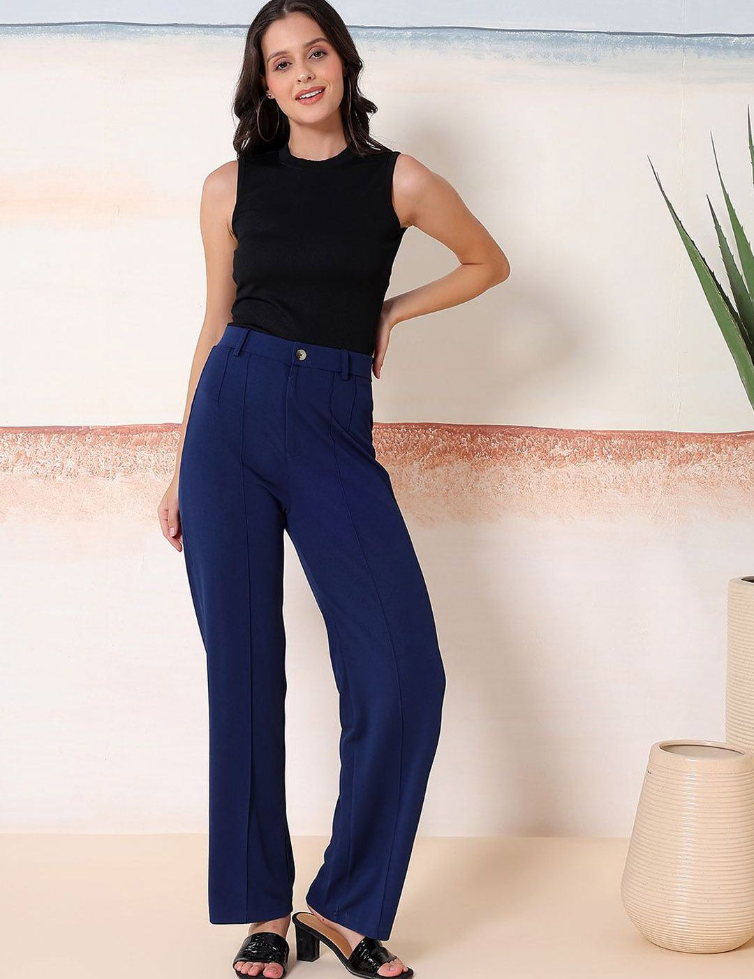 Kotty Round Neck Top With Trousers Co-Ords