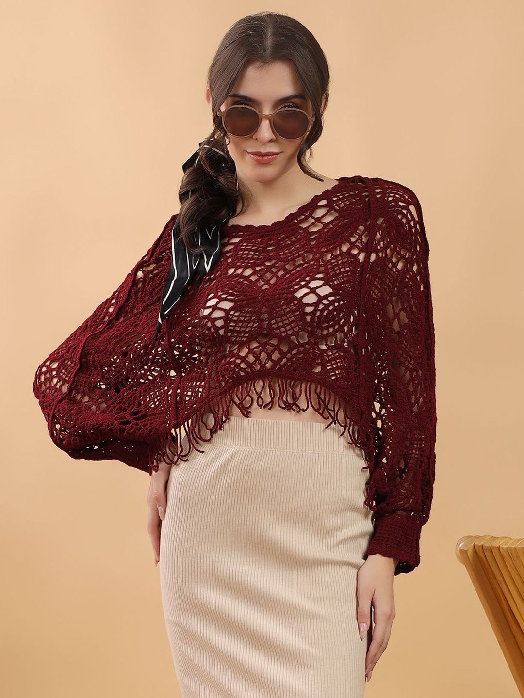 Kotty Women Solid Self Design Cotton Top