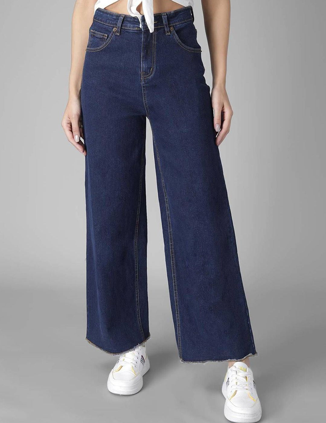 Kotty Girls Wide Leg High-Rise Stretchable Jeans