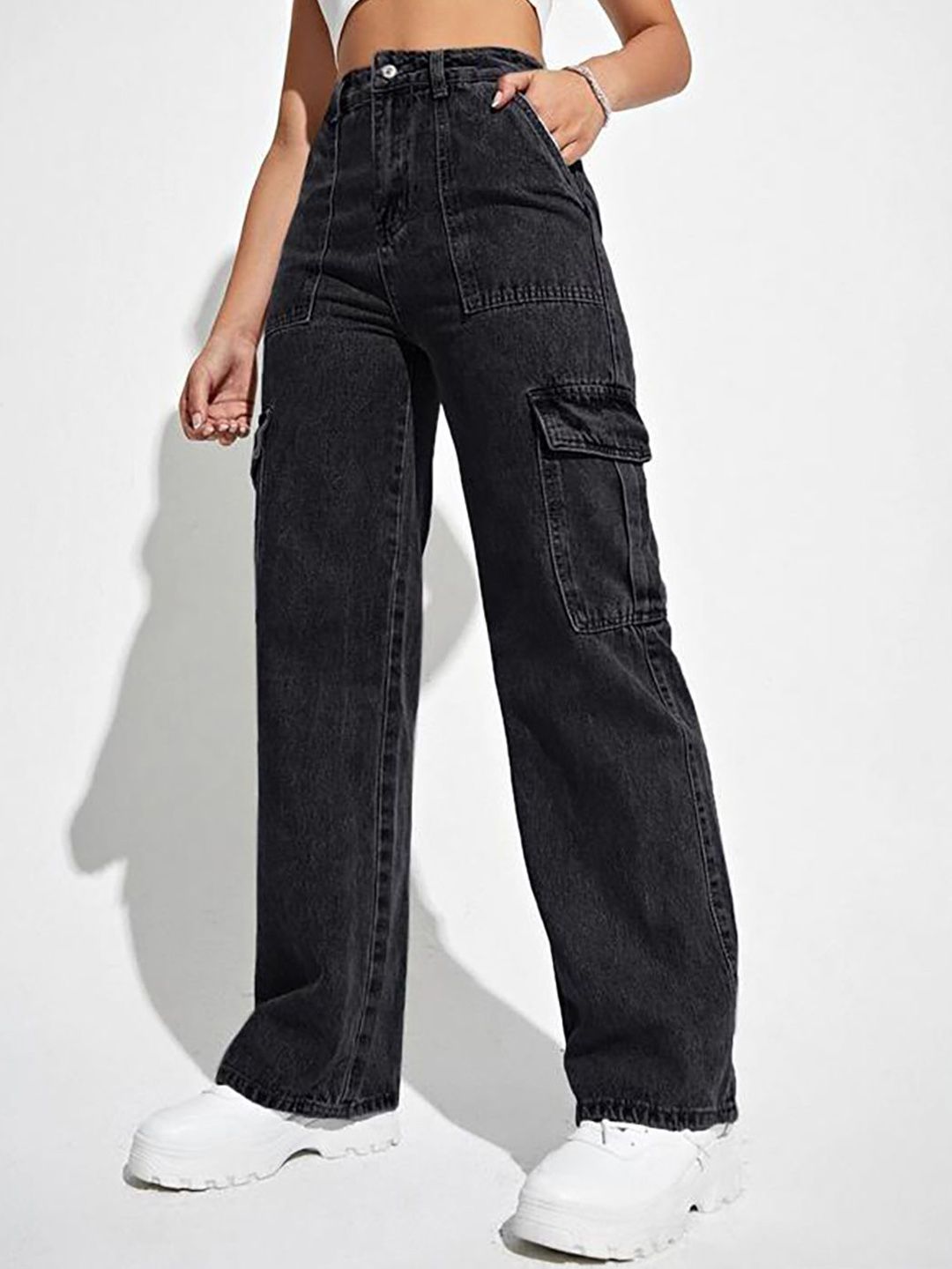 Kotty Women Jean Straight Fit High-Rise Stretchable Jeans