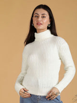 Kotty Women Self Design Cable Knit Pullover Sweater