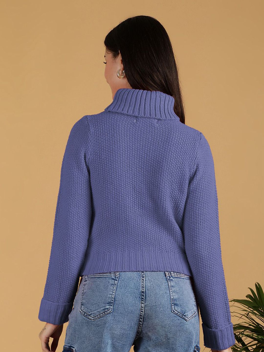 Kotty Women Turtle Neck Cotton Pullover 