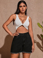 Kotty Women High-Rise Denim Shorts