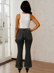 Kotty Women Bootcut High-Rise Mildly Distressed Stretchable Jeans