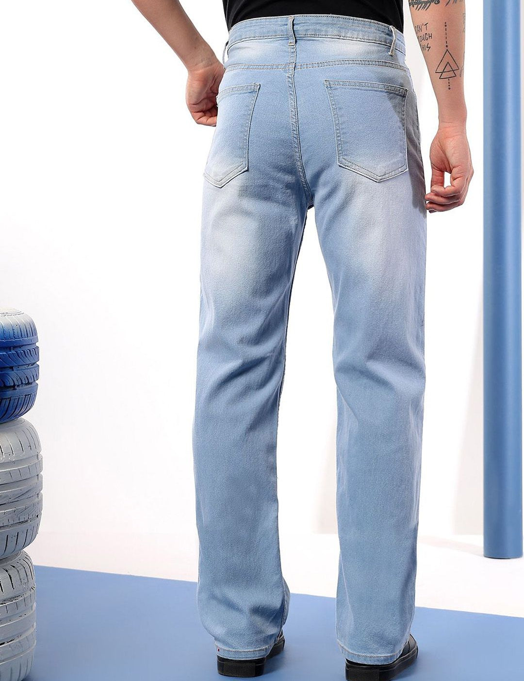 Kotty Men Comfort Regular Fit Mid-Rise Stretchable Jeans