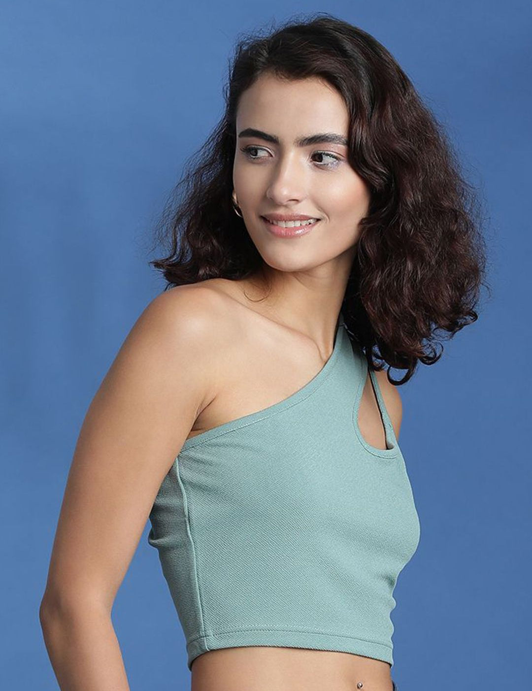 Kotty Women Solid One Shoulder Top