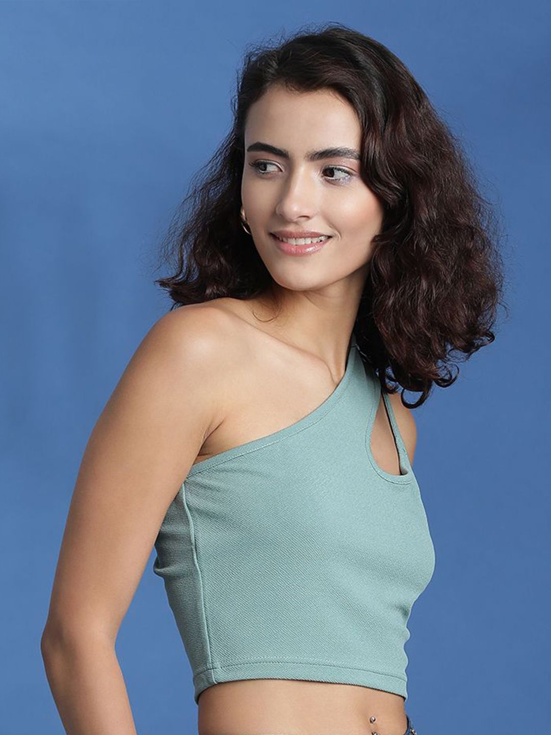 Kotty Women Solid One Shoulder Top