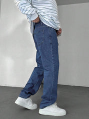 Kotty Men Straight Fit Low-Rise Light Fade Stretchable Jeans