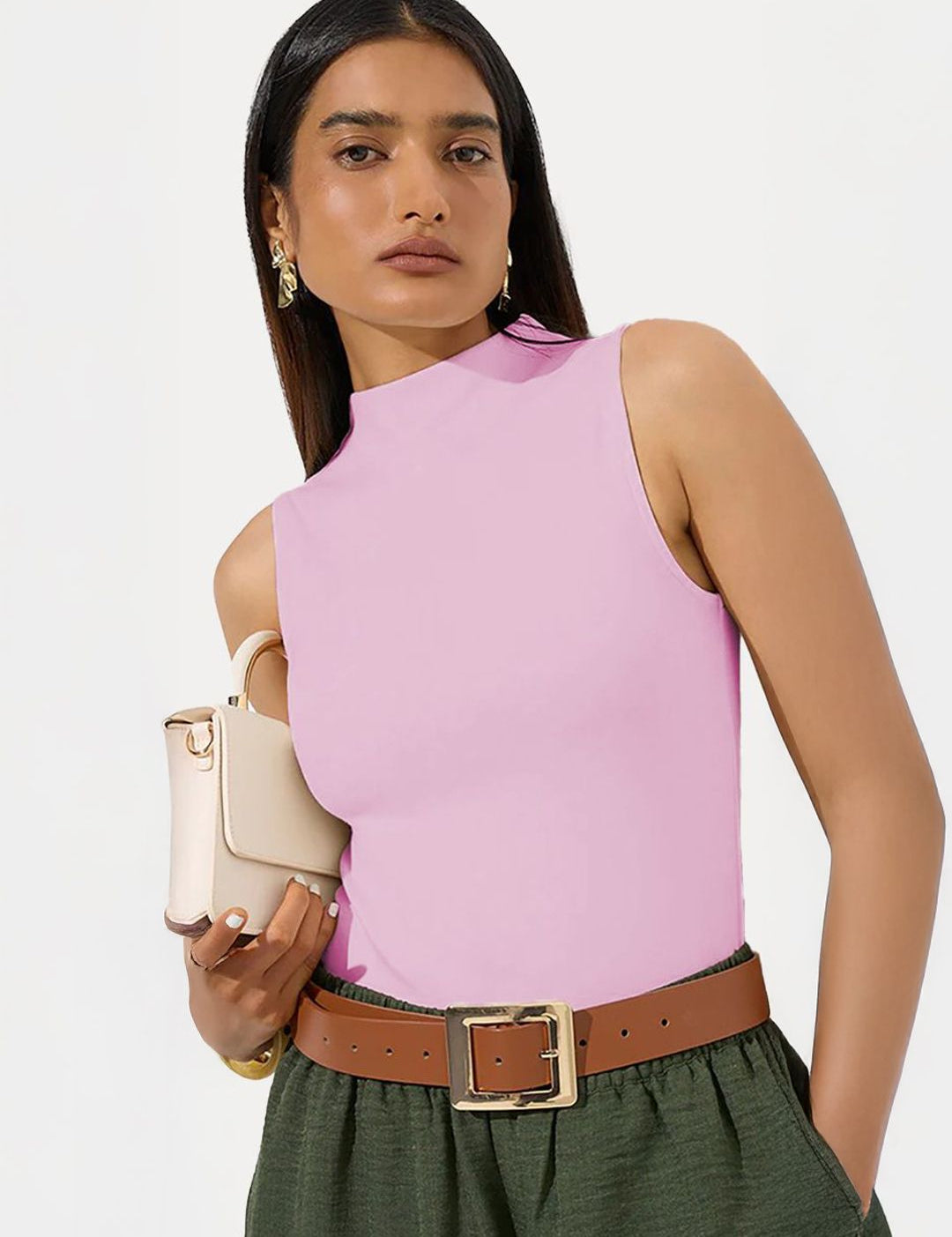 Kotty Women Pack Of 2 High Neck Sleeveless Top