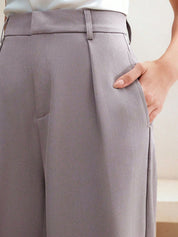 Kotty Women Wide Leg High-Rise Easy Wash Pleated Trousers