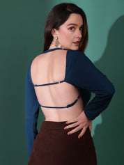 Kotty Women Solid Boat Neck Top