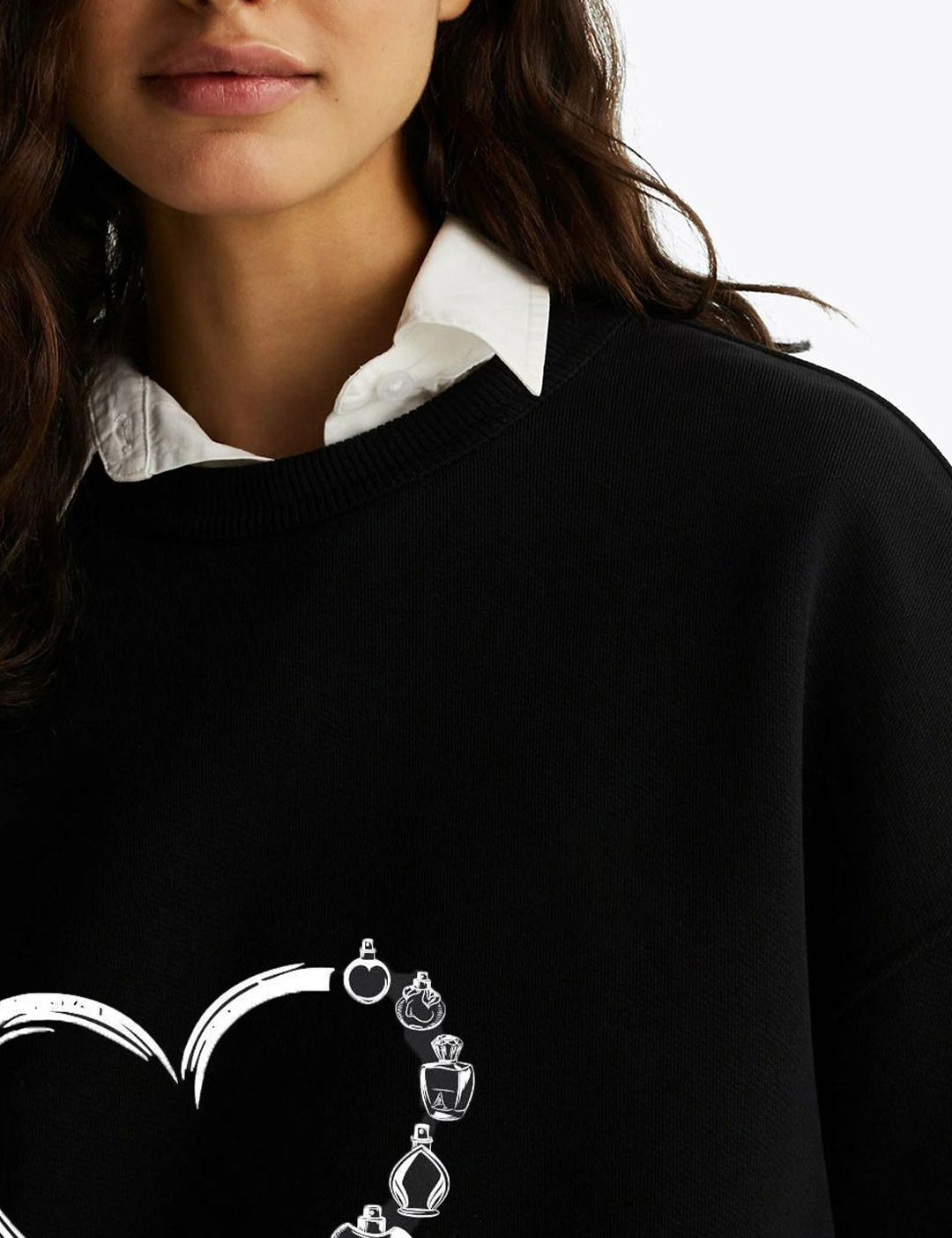 Kotty Women Graphic Printed Round Neck Therma-Fit Sweatshirt