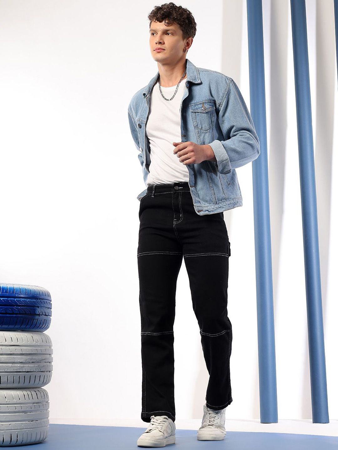 Kotty Men Comfort Regular Fit Mid-Rise Stretchable Jeans 