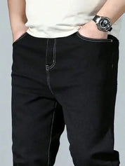 Kotty Men Slim Fit Mid-Rise Clean Look Cotton Stretchable Jeans