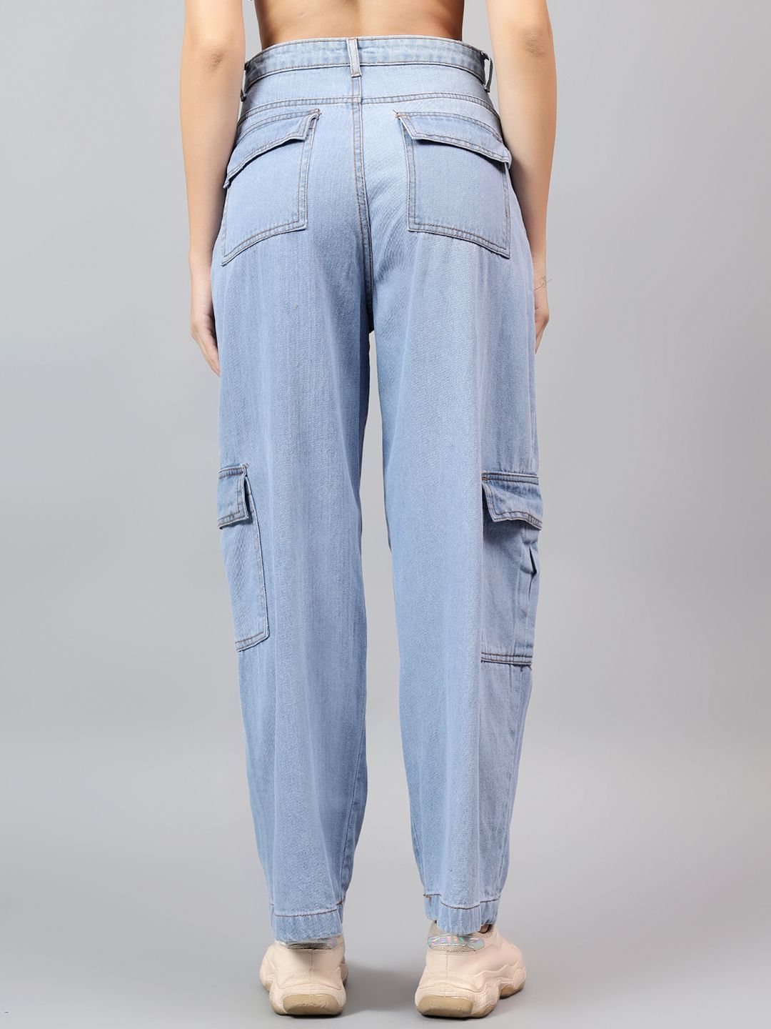 Kotty Women Straight Fit High-Rise Stretchable Cotton Jeans